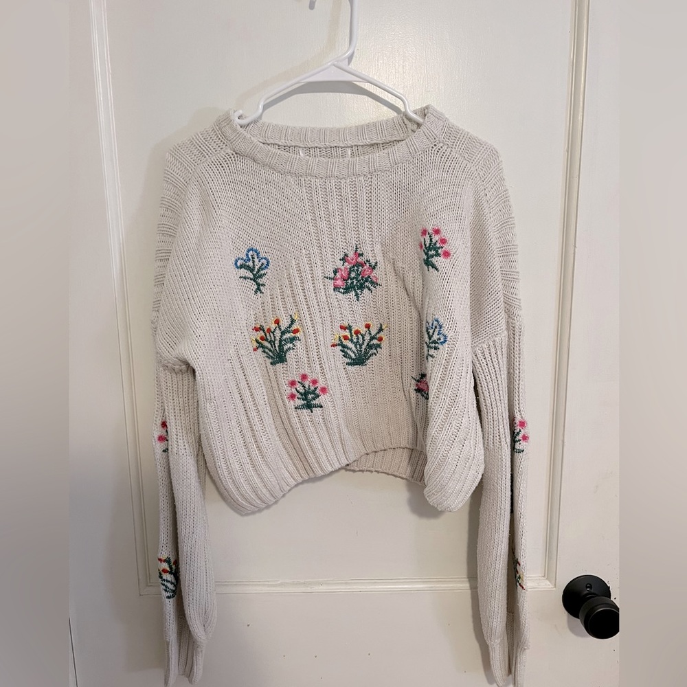 Sweater from Marshalls, floral embroidery. Never worn.